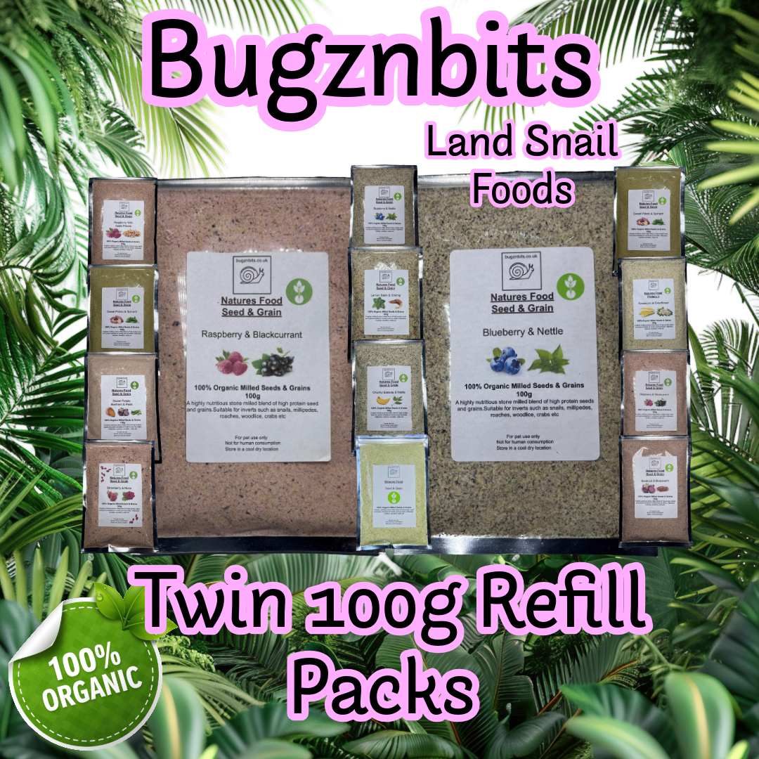 Natures Food Organic Snail Food TWIN 100g REFILL Pack  – Choose 100g packs