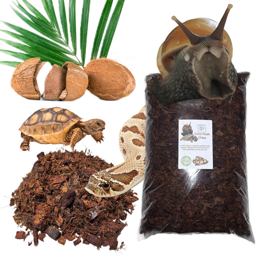 Coco Coir Husk & Chip, Prepared & Ready to Use, Snails, Snakes, Tortoises