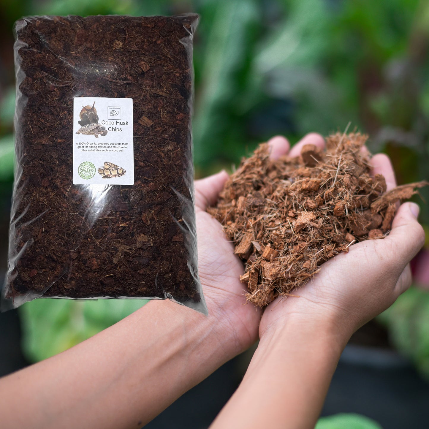 Coco Coir Husk & Chip, Prepared & Ready to Use, Snails, Snakes, Tortoises