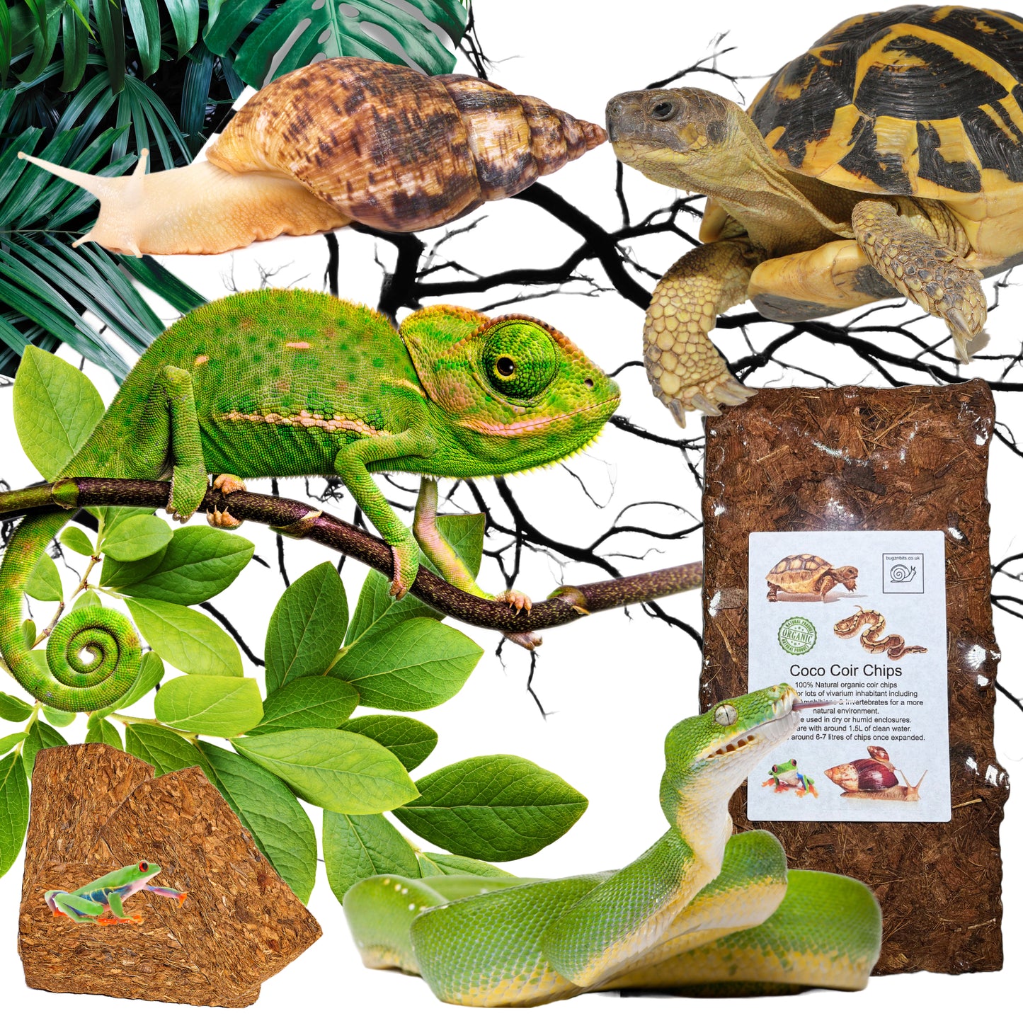 Coco Husk-Chips, Brick