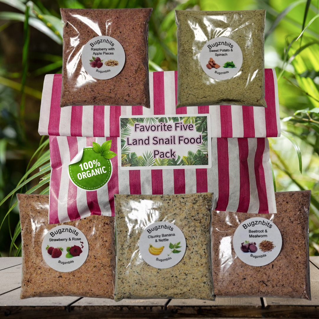 Fav Five Land Snail food Pack 5 x 30g