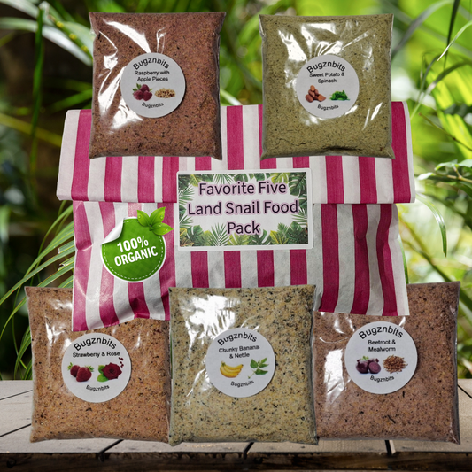 Fav Five Land Snail food Pack 5 x 30g